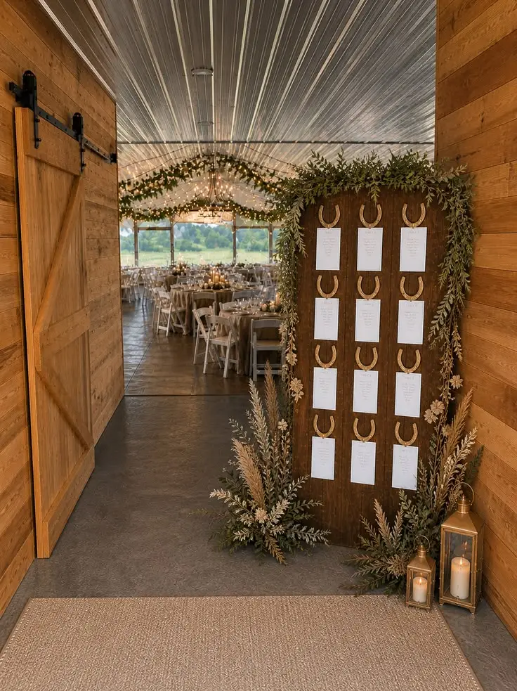 western inspired wedding entrance